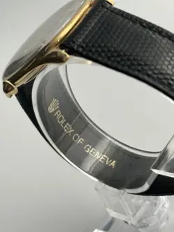 Very Rare 18k Gold Tropical Dial Rolex Chronometre Manual UFO Crown  1959