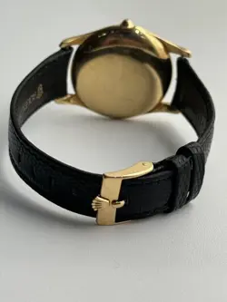 Very Rare 18k Gold Tropical Dial Rolex Chronometre Manual UFO Crown  1959