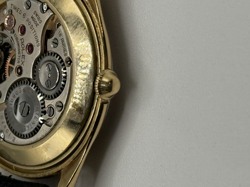 Very Rare 18k Gold Tropical Dial Rolex Chronometre Manual UFO Crown  1959