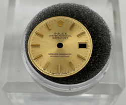 GENUINE ROLEX DATEJUST 26MM CHAMPAGNE GOLD STICKS HOUR MARKS