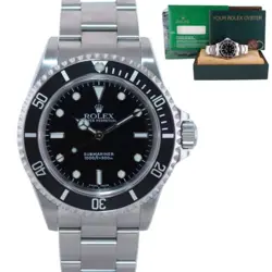 MINT 2004 ROLEX SUBMARINER NO-DATE 2 LINE DIAL 14060 STEEL BLACK 40MM WATCH BOX