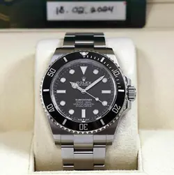 MINT 2024 ROLEX SUBMARINER NO DATE 124060 41MM BLACK DIAL BOX PAPERS