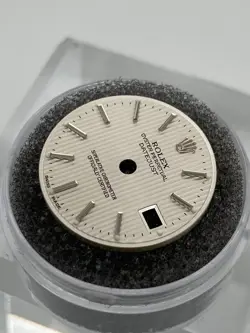 Genuine Rolex Datejust 26mm Silver Tapestry w/ stick hour markers