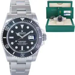 MINT 2016 PAPERS ROLEX SUBMARINER DATE 116610 STEEL BLACK DIAL CERAMIC WATCH BOX