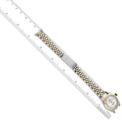ROLEX DATEJUST WHITE ROMAN DIAL STEEL YELLOW GOLD LADIES WATCH 69173