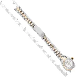 ROLEX DATEJUST WHITE ROMAN DIAL STEEL YELLOW GOLD LADIES WATCH 69173