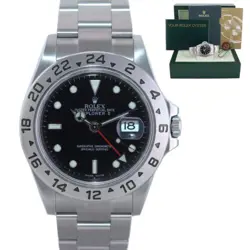 2008 MINT ROLEX EXPLORER II 16570 STAINLESS STEEL BLACK DATE 3186 40MM WATCH BOX