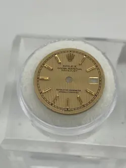 GENUINE ROLEX DATEJUST 26MM CHAMPAGNE TAPESTRY W/ GOLD STICK HOUR MARKERS