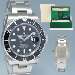 2020 NEW PAPERS ROLEX SUBMARINER DATE 116610 STEEL BLACK CERAMIC BEZEL 40MM