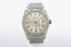 ROLEX DATEJUST 36MM SILVER DIAL AUTOMATIC STAINLESS STEEL MEN'S WRISTWATCH