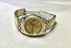 ROLEX DATEJUST 36MM TWO TONE DIAMOND DIAL JUBILEE WATCH 116233
