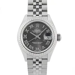 ROLEX DATEJUST 279174 DARK GRAY ROMAN 5 ROW JUBILEE BRACELET RANDOM NUMBER S...