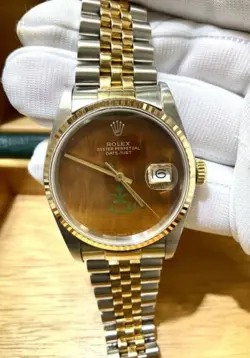 Rolex Datejust 36MM Rare Wood Saudi Arabia Dial Vintage Watch 16233