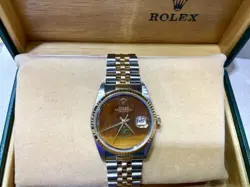Rolex Datejust 36MM Rare Wood Saudi Arabia Dial Vintage Watch 16233