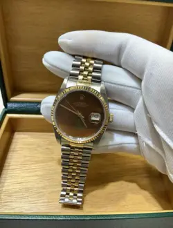 Rolex Datejust 36MM Rare Wood Saudi Arabia Dial Vintage Watch 16233