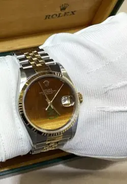 Rolex Datejust 36MM Rare Wood Saudi Arabia Dial Vintage Watch 16233