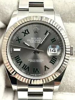 ROLEX DATEJUST 41MM WIMBLEDON DIAL OYSTER BRACELET 126334 BOX & PAPERS 2024