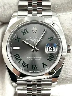 ROLEX DATEJUST 41MM WIMBLEDON DIAL JUBILEE BRACELET 126300 BOX & PAPERS 2024