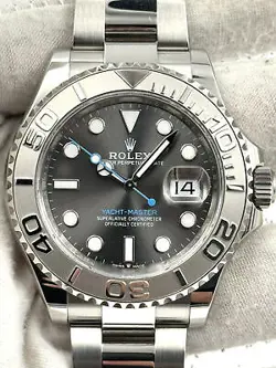 ROLEX YACHTMASTER 40MM RHODIUM DIAL STAINLESS STEEL BRACELET 126622 B&P 2024