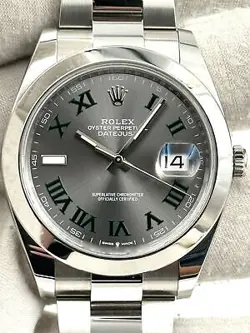 ROLEX DATEJUST 41MM WIMBLEDON DIAL OYSTER BRACELET 126300 BOX & PAPERS 2024