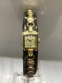 Ladies Vintage 18k Gold Rolex Precision Manual Wind Watch With Box