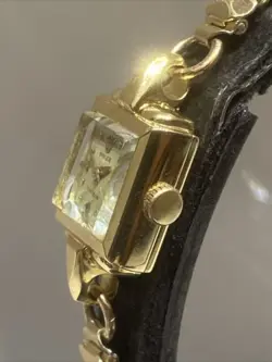 Ladies Vintage 18k Gold Rolex Precision Manual Wind Watch With Box