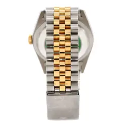 ROLEX OYSTER PERPETUAL DATEJUST AUTOMATIC WATCH STAINLESS STEEL AND YELLOW GOLD