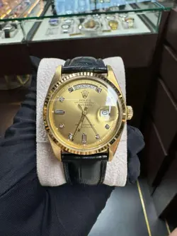 ROLEX DAY-DATE 36MM 18K YELLOW GOLD MEN'S WATCH 18038