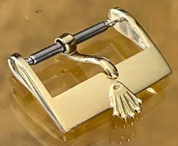 Vintage ROLEX 18k Yellow Solid Gold 16mm Logo Buckle, ROLEXSA 750 SWISS