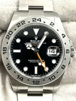 ROLEX EXPLORER II 42MM BLACK DIAL STAINLESS STEEL BRACELET 226570 B&P 2023