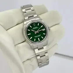 WOMAN ROLEX AUTOMATIC OYSTER PERPETUAL, OYSTERSTEEL, 31MM, GREEN