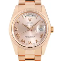ROLEX DAY DATE 118235F PINK ROME P NUMBER SECOND HAND MENS