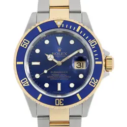 ROLEX SUBMARINER DATE 16613 BLUE Z NUMBER SECOND HAND MENS