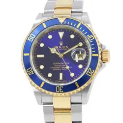 ROLEX SUBMARINER DATE 40MM STEEL 18K YELLOW GOLD BLUE DIAL 16613