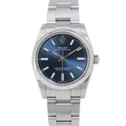 ROLEX OYSTER PERPETUAL 34MM STAINLESS STEEL BLUE DIAL 124200