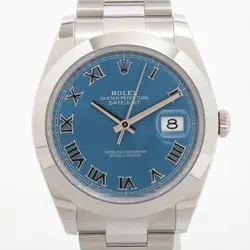 ROLEX DATEJUST 126300 SS AT BLUE-FACE 2 EXTRA LINKS