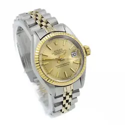 Rolex OP Datejust Ladies Two-Tone Watch Ref 6916 Champagne 26mm #W131307-1