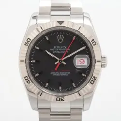 ROLEX DATEJUST TURN-O-GRAPH 116264 SS×WG AT BLACK DIAL