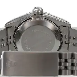 Rolex Datejust 26 69174 Silver Stick 18k White Gold Fluted Jubilee Ladies Watch
