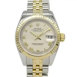ROLEX DATEJUST D WRIST WATCH 179173 AUTO 18KYG STAINLESS STEEL USED WOMEN