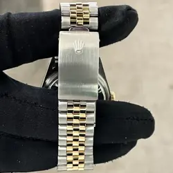 ROLEX DATEJUST 36 RED 10-DIAMOND DIAL TWO-TONE JUBILEE DIAMOND BEZEL ref: 16233