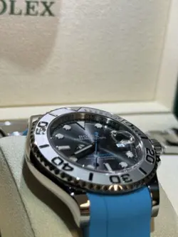 ROLEX YACHT-MASTER 116622 SILVER OYSTER BRACELET WITH GRAY BEZEL