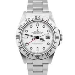 MINT PAPERS ROLEX EXPLORER II POLAR WHITE 40MM STAINLESS STEEL 16570 WATCH BOX