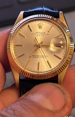 1970S ROLEX DATE 34MM 14K GOLD