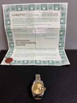 ROLEX LADY DATEJUST OYSTER PERPETUAL STEEL & GOLD 18K GOLD BEZEL, 69173