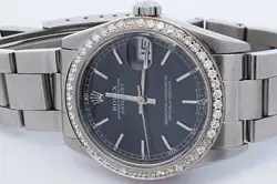 Rolex Oyster Perpetual Datejust 30mm Stainless Watch Diamond Bezel Eb1124wpxzdu
