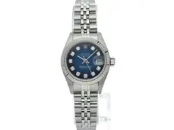ROLEX Datejust Women 10P Diamonds Blue Gradation 79174G(K) #L379