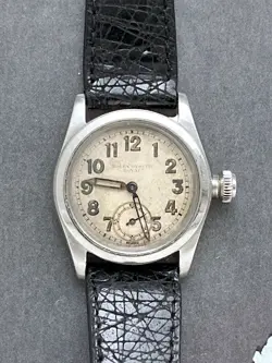 Rolex Oyster Royal Triple Signed Stainless Steel Vintage Wristwatch