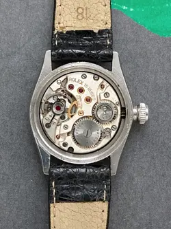 Rolex Oyster Royal Triple Signed Stainless Steel Vintage Wristwatch