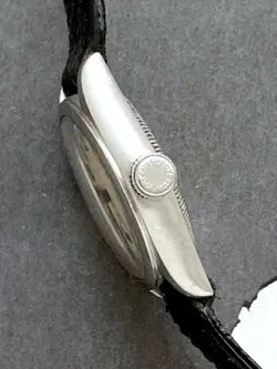 Rolex Oyster Royal Triple Signed Stainless Steel Vintage Wristwatch